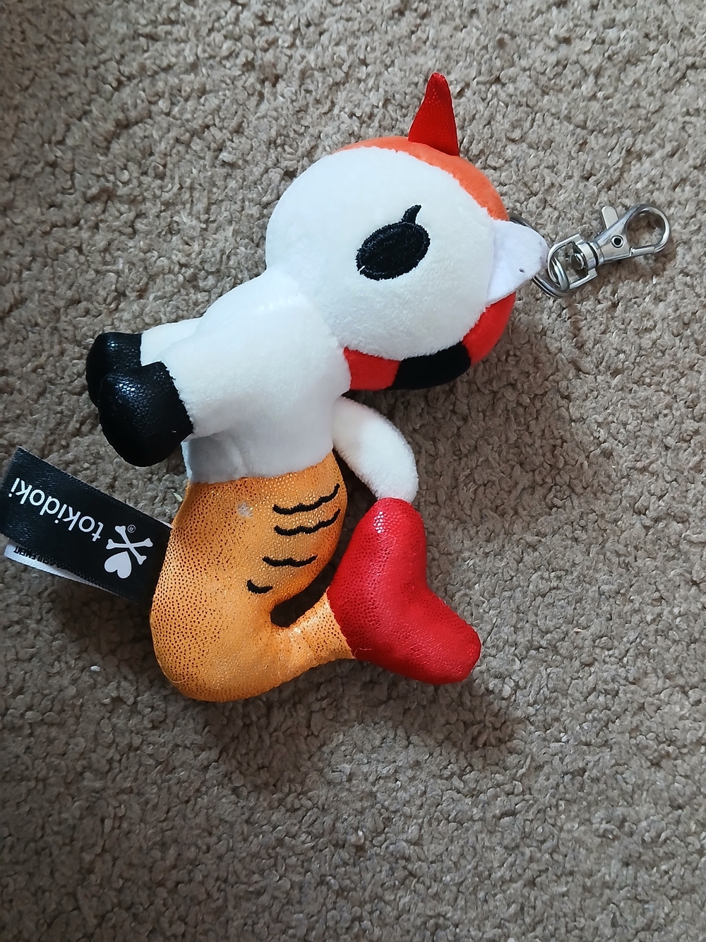 tokidoki White, Orange & Red Koi Plush Keychain